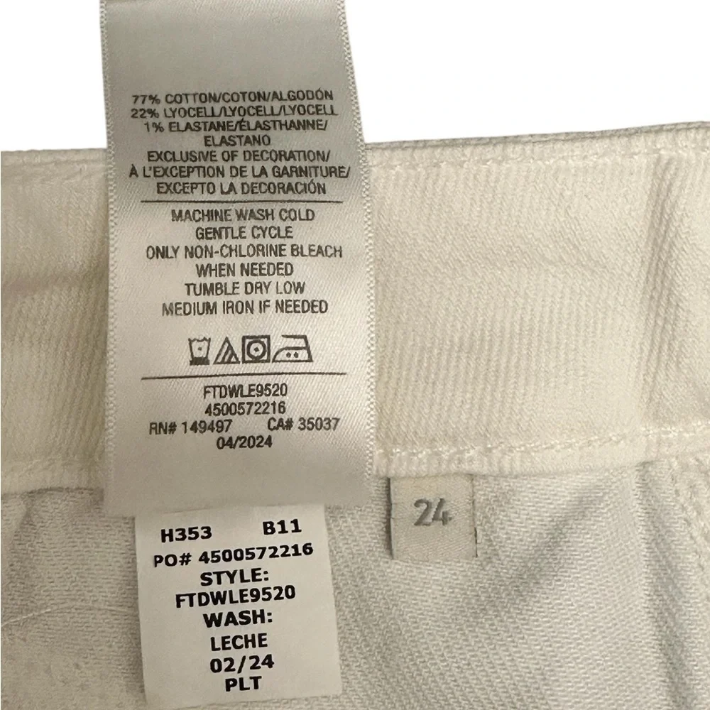 FAVORITE DAUGHTER Denim Midi Skirt The Mischa Leche White Size 24 $218 MSRP NWT - Picture 11 of 15